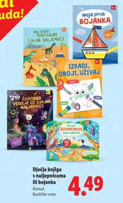 Dječja knjiga s naljepnicama ili bojanka