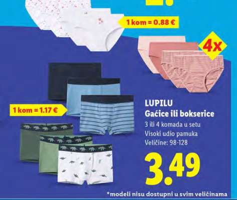 LUPILU Gaćice ili bokserice