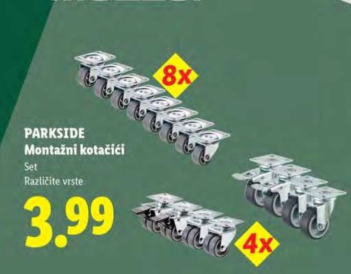 PARKSIDE Montažni kotačići