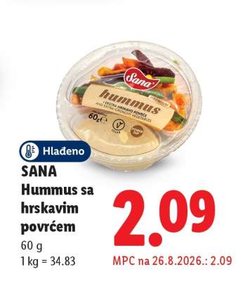 SANA Hummus sa hrskavim povrćem