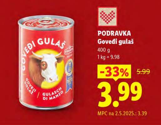 PODRAVKA Goveđi gulaš