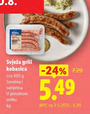 Svježa grill kobasica