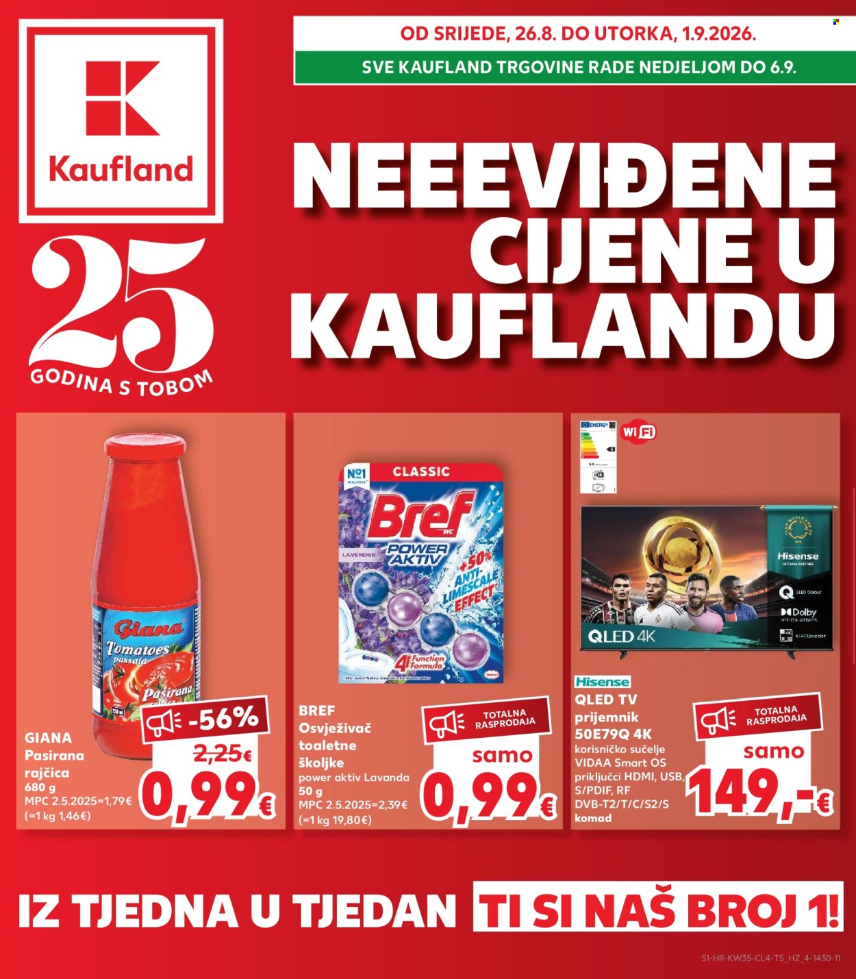 Kaufland katalog - 26.08.2026. - 01.09.2026. Stranica 1