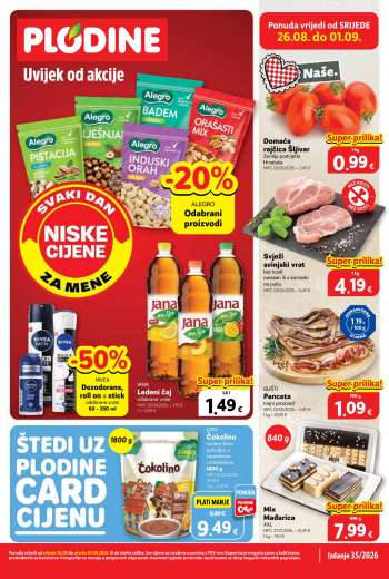 Plodine katalog - 26.08.2026. - 01.09.2026.