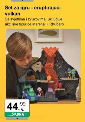 Set za igru - eruptirajući vulkan