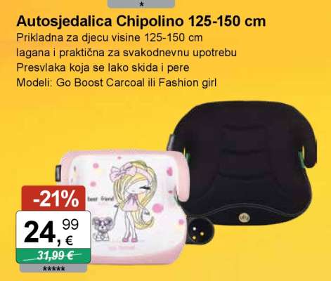 Autosjedalica Chipolino 125-150 cm
