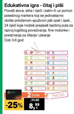 Edukativna igra - čitaj i piši