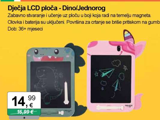 Dječja LCD ploča - Dino/Jednorog
