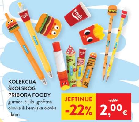 KOLEKCIJA ŠKOLSKOG PRIBORA FOODY