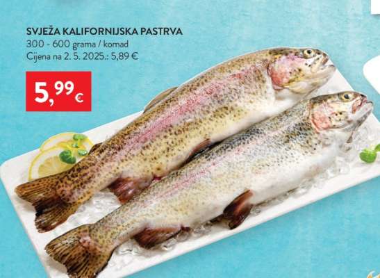 Svježa kalifornijska pastrva