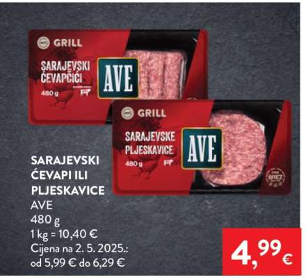 SARAJEVSKI ĆEVAPI ILI PLJESKAVICE