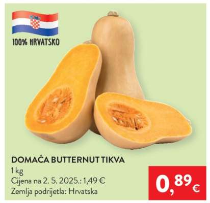 Domaća butternut tikva