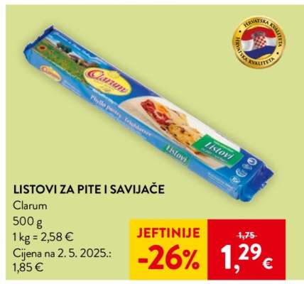Listovi za pite i savijače