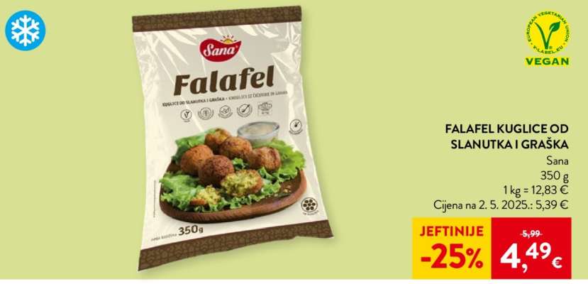 FALAFEL KUGLICE OD SLANUTKA I GRAŠKA