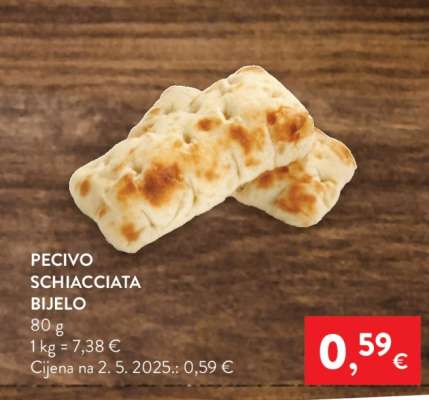 Pecivo Schiacciata Bijelo