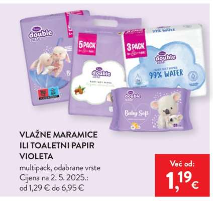 VLAŽNE MARAMICE ILI TOALETNI PAPIR VIOLETA