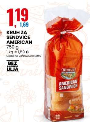 KRUH ZA SENDVIČE AMERICAN