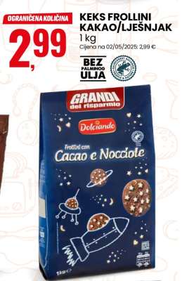 KEKS FROLLINI KAKAO/LJEŠNJAK