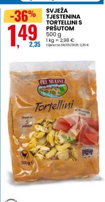 SVJEŽA TJESTENINA TORTELLINI S PRŠUTOM