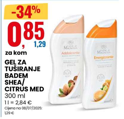 GEL ZA TUŠIRANJE BADEM SHEA/CITRUS MED