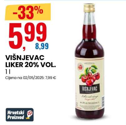 VIŠNJEVAC LIKER 20% VOL. 1 l