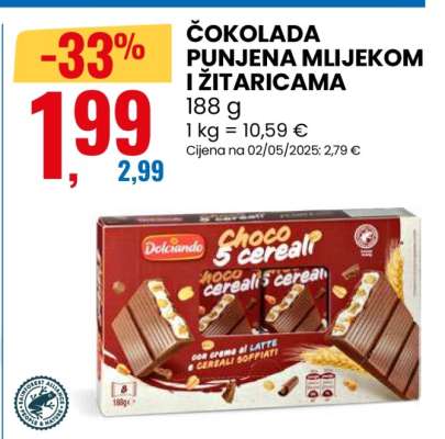 ČOKOLADA PUNJENA MLIJEKOM I ŽITARICAMA