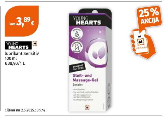 YOUNG HEARTS lubrikant Sensitiv