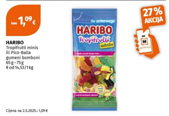 HARIBO Tropifrutti minis ili Pico-Balla