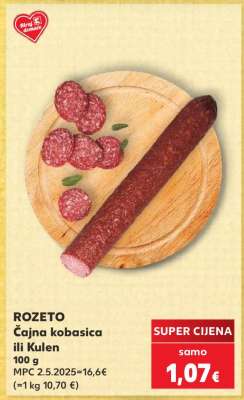 ROZETO Čajna kobasica ili kulen