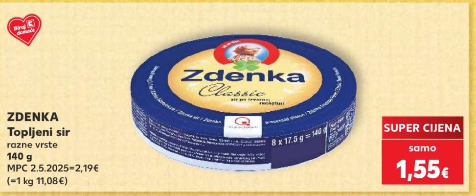 ZDENKA TOPLJENI SIR
