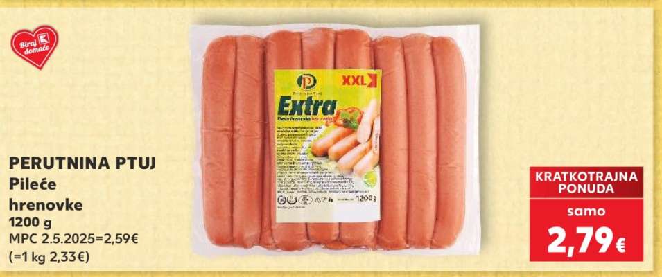 Perutnina Ptuj Pileće hrenovke