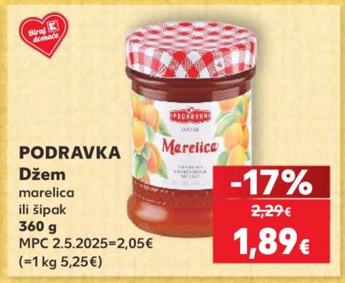 PODRAVKA Džem marelica ili šipak