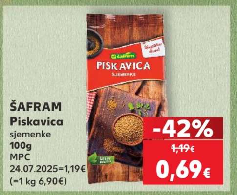 ŠAFRAM Piskavica sjemenke 100g