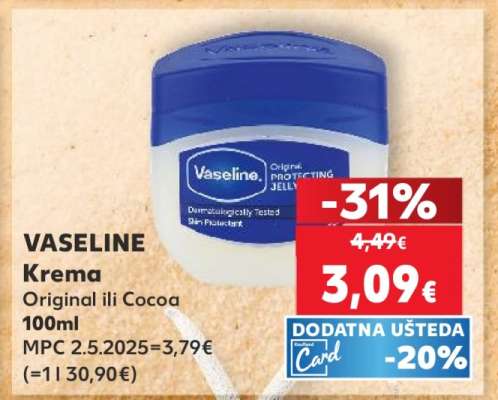 VASELINE Krema Original ili Cocoa 100ml