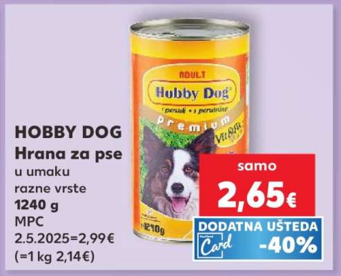 HOBBY DOG Hrana za pse u umaku razne vrste 1240 g