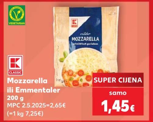 Mozzarella ili Emmentaler