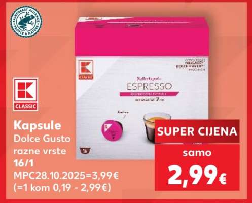 Kapsule Dolce Gusto razne vrste 16/1