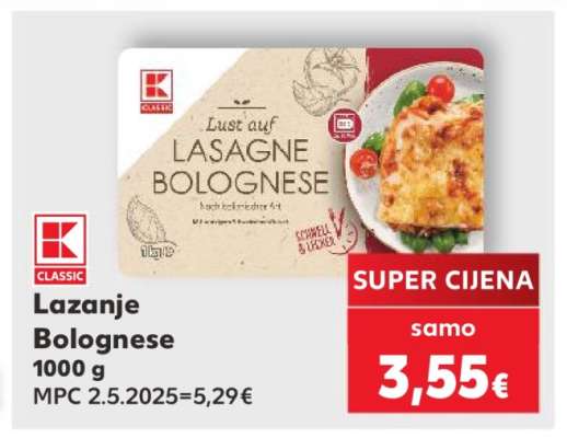 Lazanje Bolognese