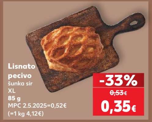 Lisnato pecivo šunka sir XL