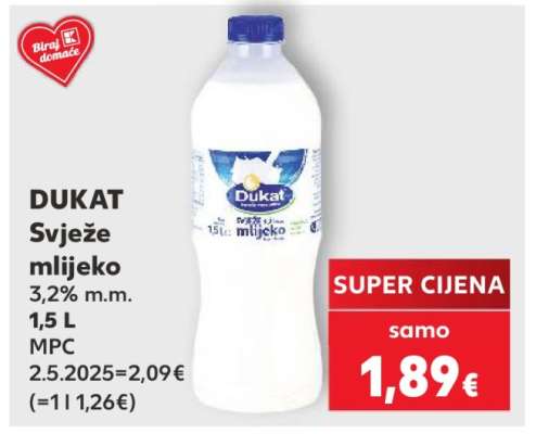 DUKAT Svježe mlijeko