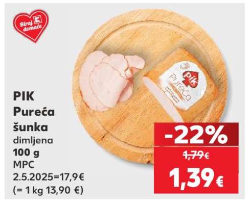PIK Pureća šunka dimljena 100 g