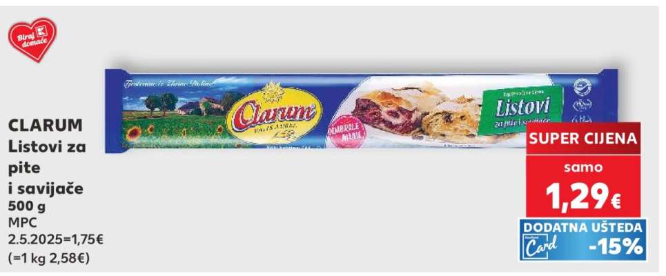 CLARUM Listovi za pite i savijače