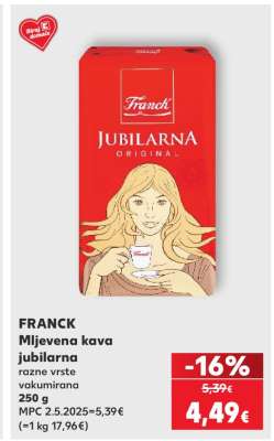 FRANCK Mljevena kava Jubilarn