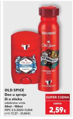 OLD SPICE Deo u spreju ili u sticku