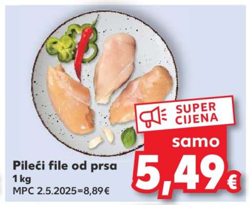 Pileći file od prsa 1 kg
