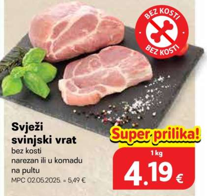 Svježi svinjski vrat