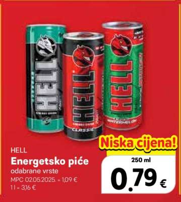 HELL Energetsko piće odabrane vrste
