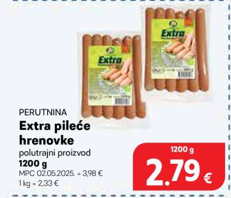 Extra Pileće hrenovke