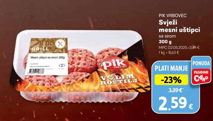 Svježi mesni uštipci sa sirom