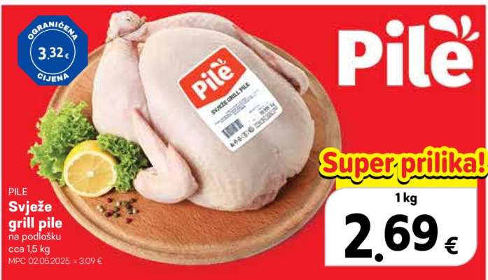 PILE Svježe grill pile
